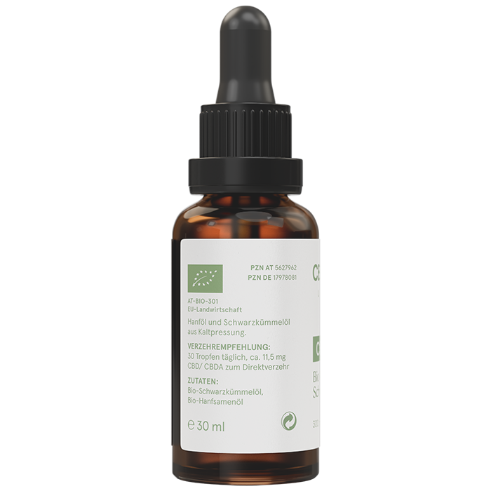 CBD Ursprung auf Schwarzkümmelöl