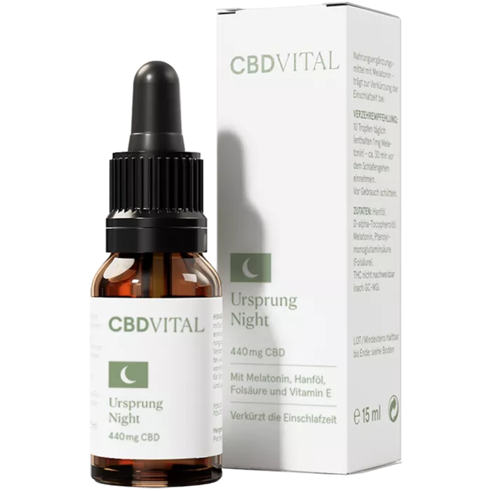 CBD Vital CBD Ursprung NIGHT mit Hanföl & Melatonin 15ml-NEUROGOLD