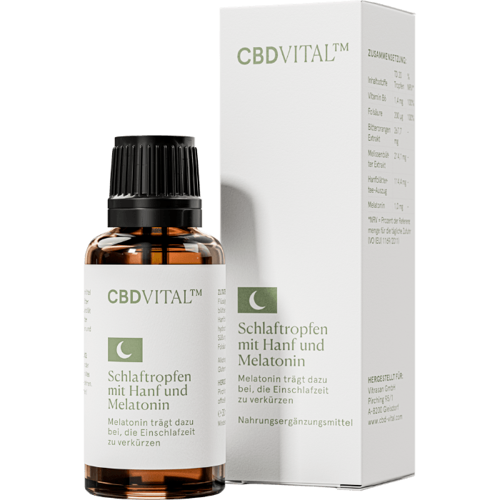 CBD Vital Schlaftropfen mit Melatonin - NEUROGOLD