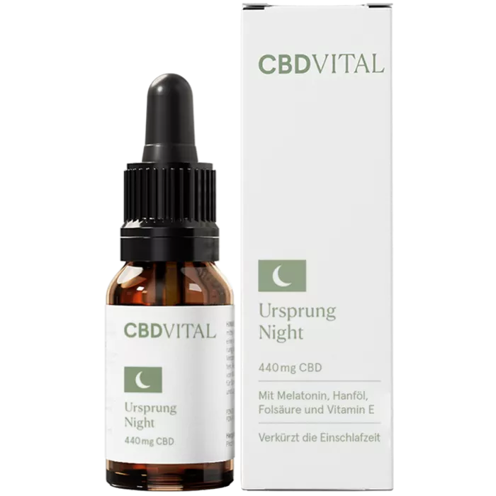 CBD Vital CBD Ursprung NIGHT mit Hanföl &amp; Melatonin 15ml-NEUROGOLD