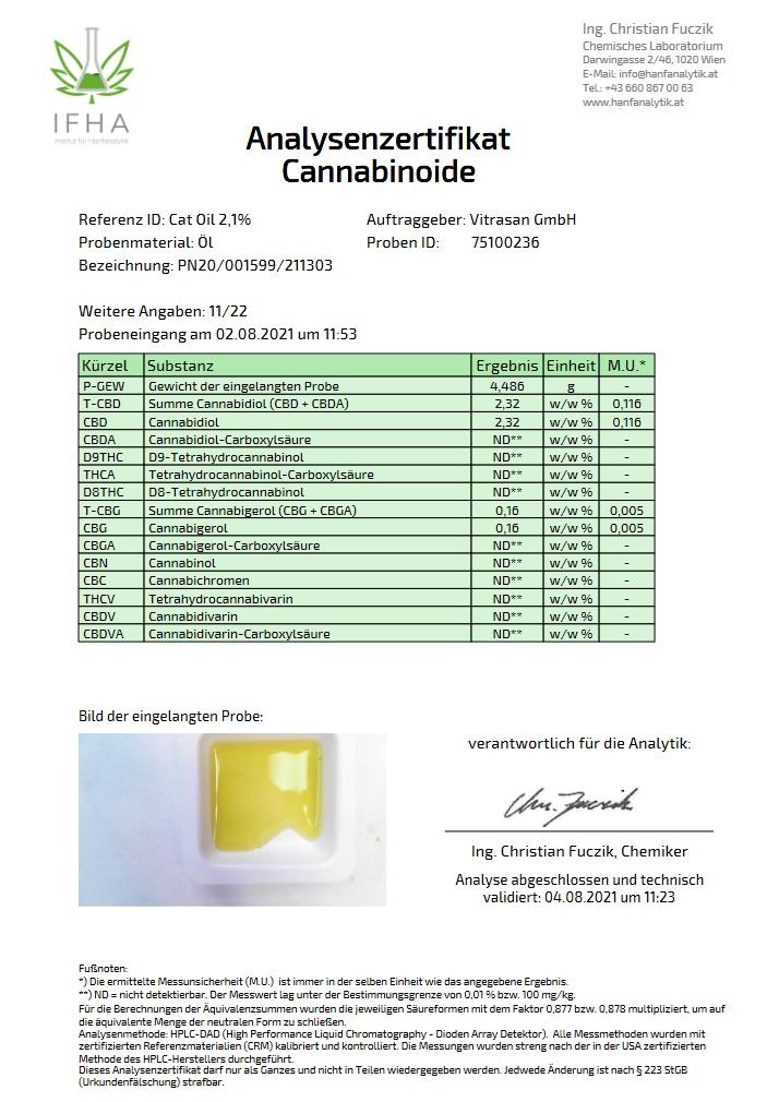 NEUROGOLD 5% CBD Tierpflegeprodukt für Hunde &amp; Katzen bis 10kg - NEUROGOLD