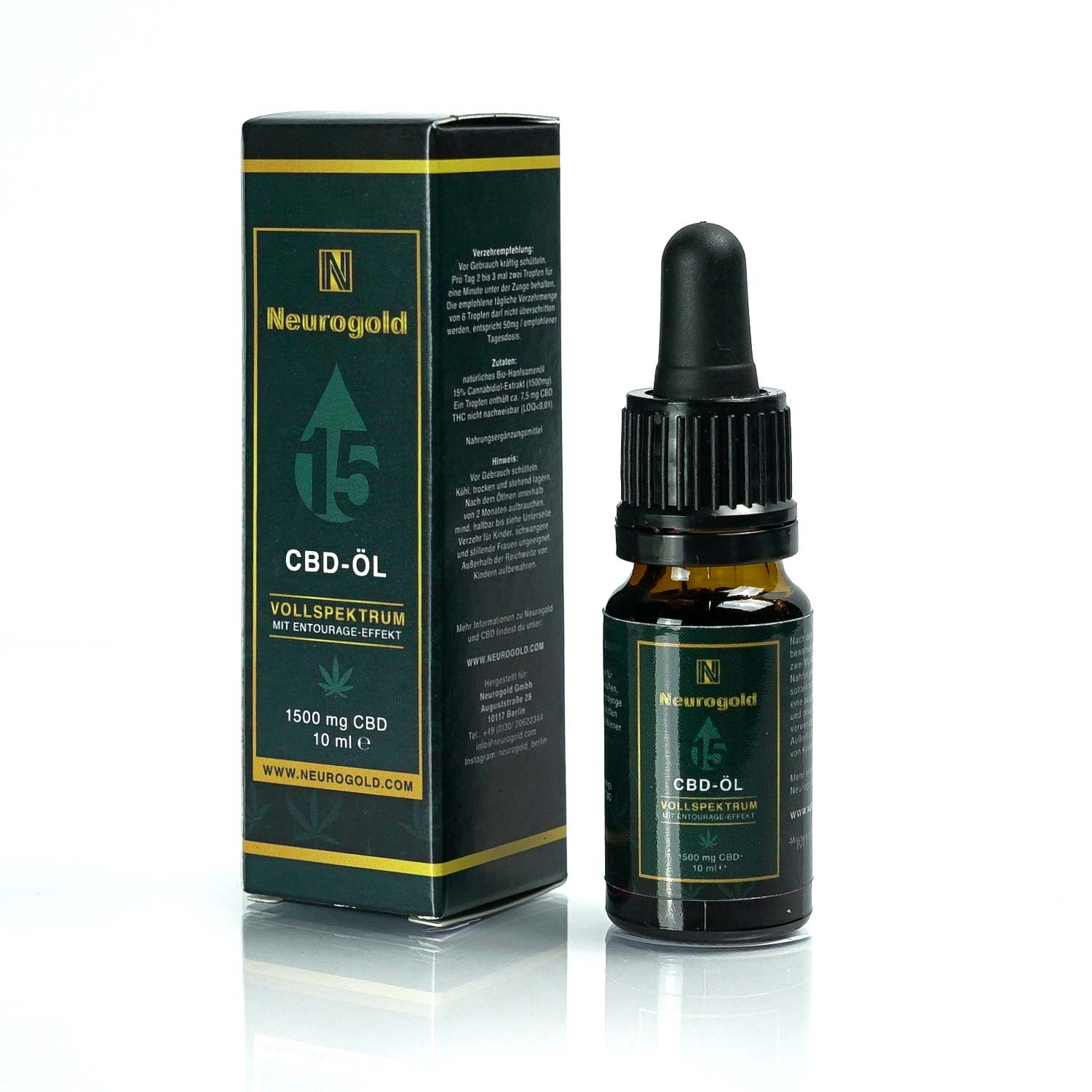 NEUROGOLD Vollspektrum 15% CBD-Tropfen - NEUROGOLD