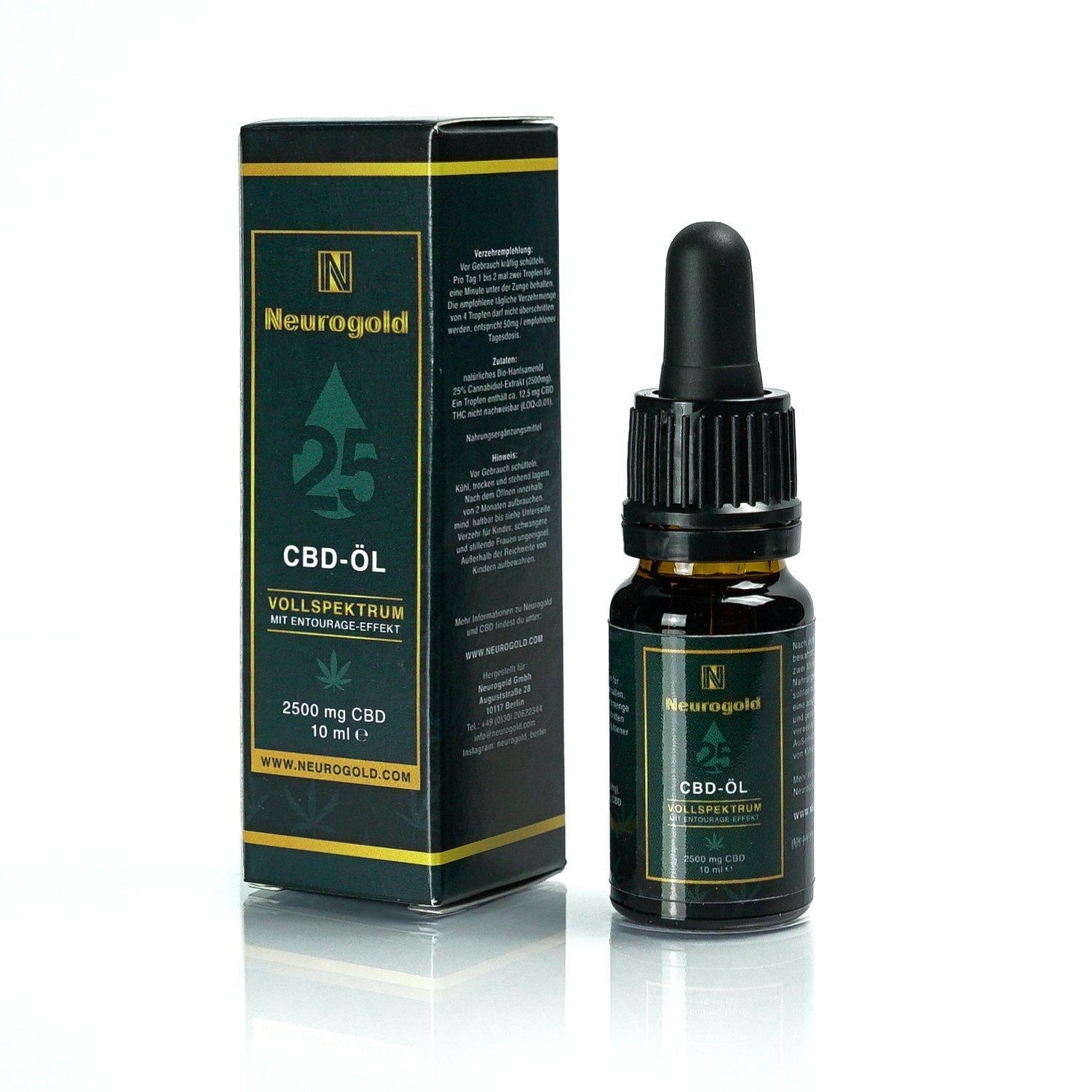 NEUROGOLD Vollspektrum 25% CBD-Tropfen - NEUROGOLD